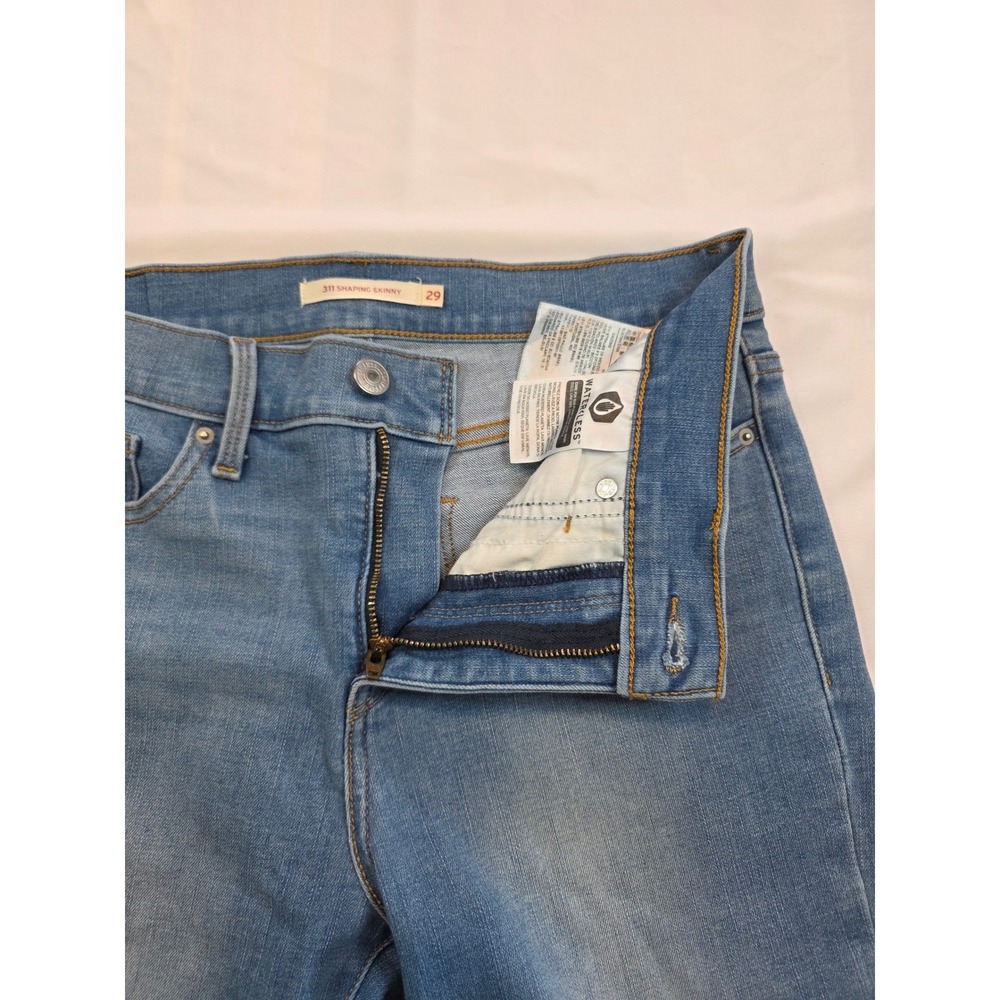Levis 311 Shaping Skinny Jeans Womens 29 Medium Wash Blue Mid Rise - Picture 2 of 13